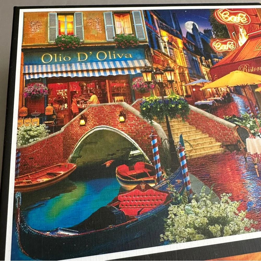 COLORSCAPES 1000pc Italian riverside cafe scene jigsaw puzzle.